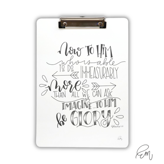 CLIPBOARD | "To Him Be Glory" featuring art by Emily