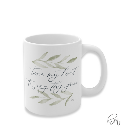 CERAMIC MUG | "Tune My Heart" featuring art by Emily (11 oz.)