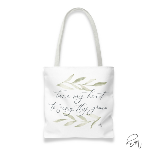 TOTE BAG | "Tune My Heart" featuring art by Emily