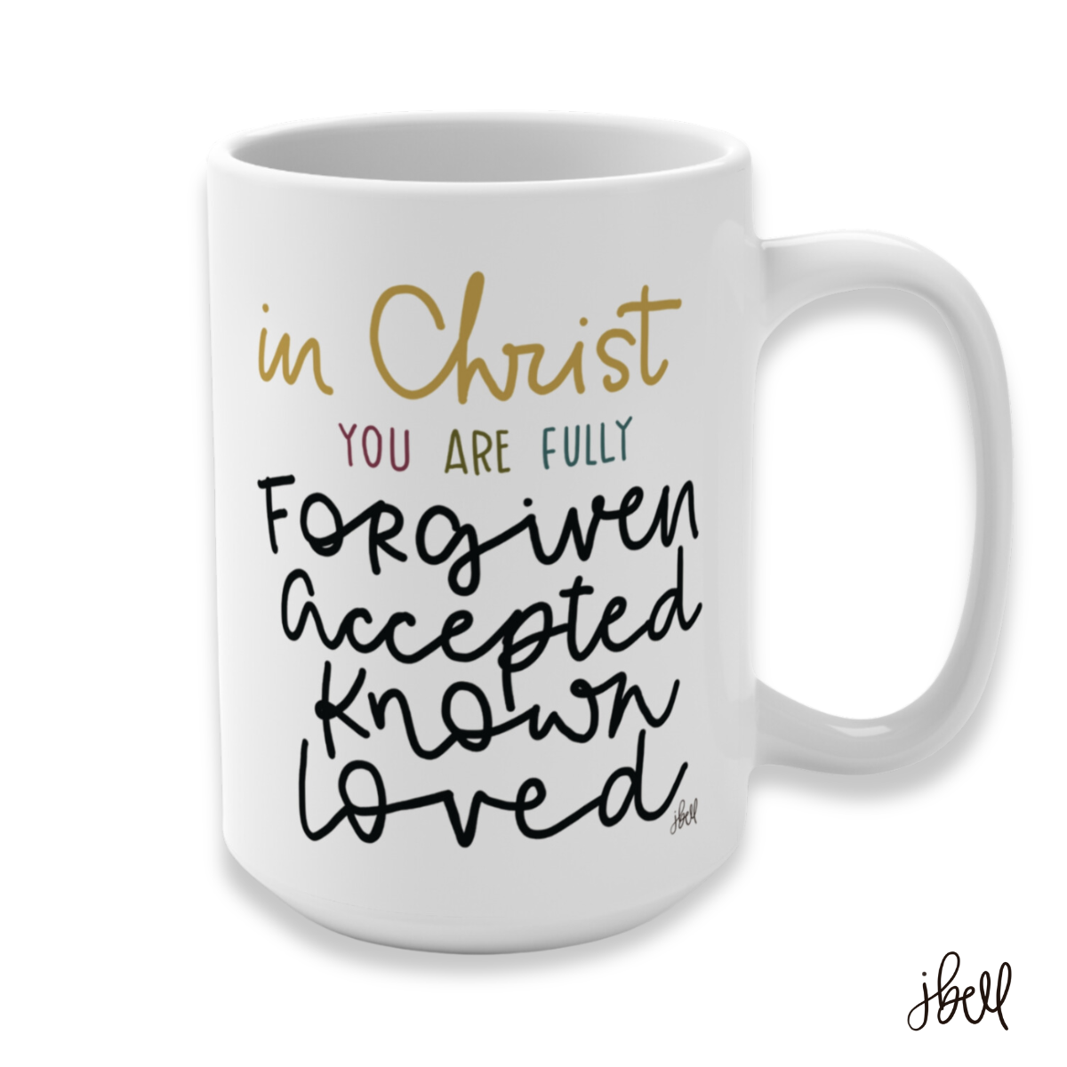 CERAMIC MUG | "In Christ" featuring art by Jen Bell (15 oz.)