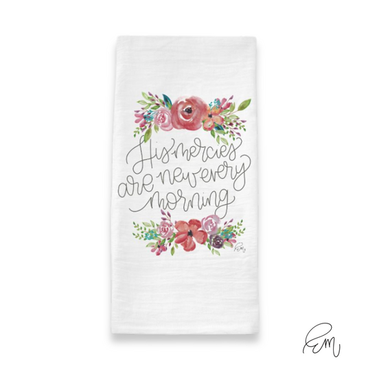 TEA TOWEL | "Morning Mercies' featuring art by Emily