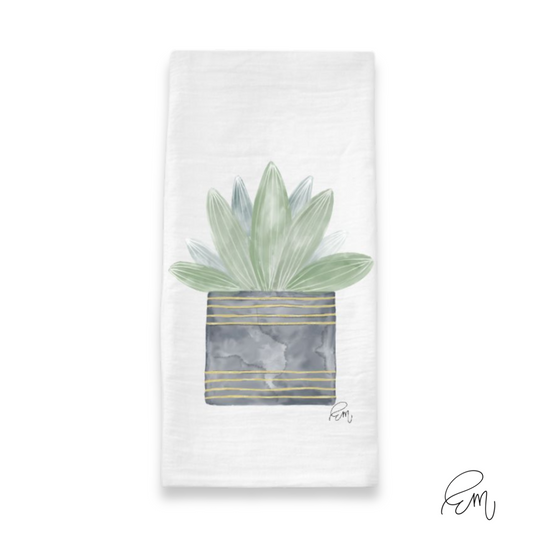 TEA TOWEL | "Sweet Succulent" featuring art by Emily