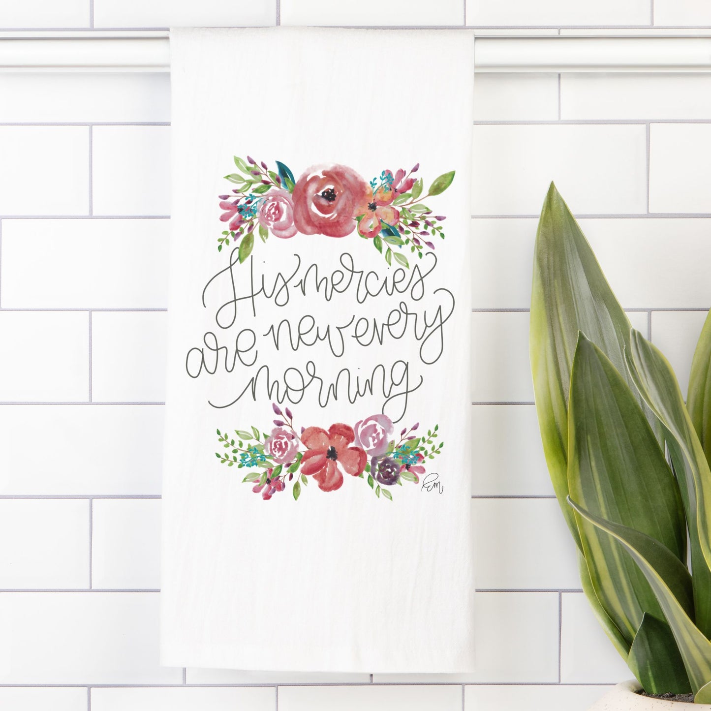 TEA TOWEL | "Morning Mercies' featuring art by Emily