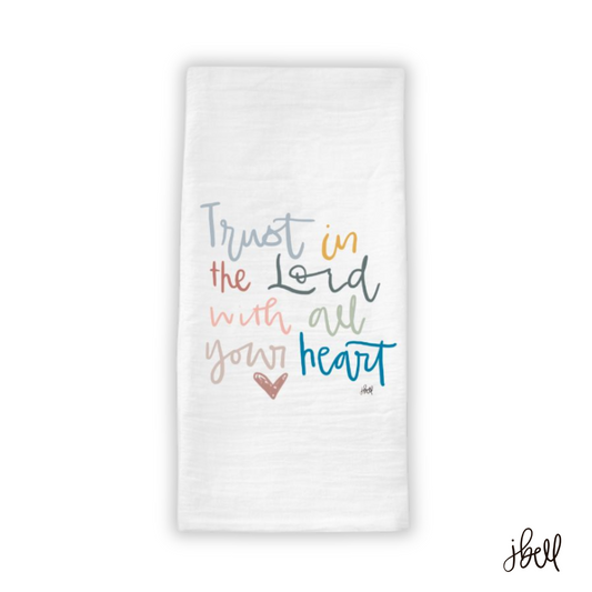 TEA TOWEL | "Trust in the Lord" featuring art by Jen Bell