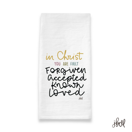 TEA TOWEL | "In Christ" featuring art by Jen Bell